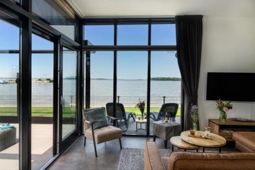 Luxus Cube Meerblick Veluwemeer am Strand in erster Reihe Hulshorst Exterior foto